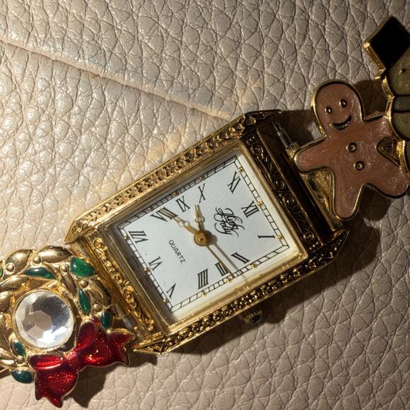 SUPER RARE KIRKS FOLLY CHRISTMAS CHARM WATCH NEEDS BATTERY main image 5